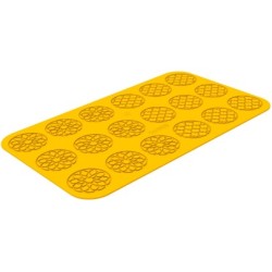 PLAQUE SILICONE 470X270 - 16 décor ronds ambra Ø 68xht2 mm