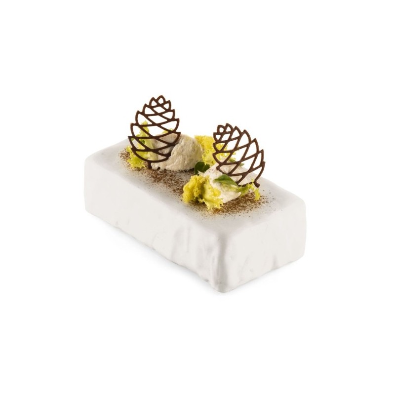 PLAQUE SILICONE 470X270 - 24 décors hiver (flocons et pommes de pins)