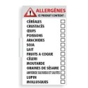 ETIQUETTE ALLERGENES 70x40 mm -grip à clipser sur le coté - lot de 10