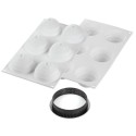 KIT PLAQUE SILICONE - 6 tartelettes mont blanc Ø 80xht20 mm - 106ml