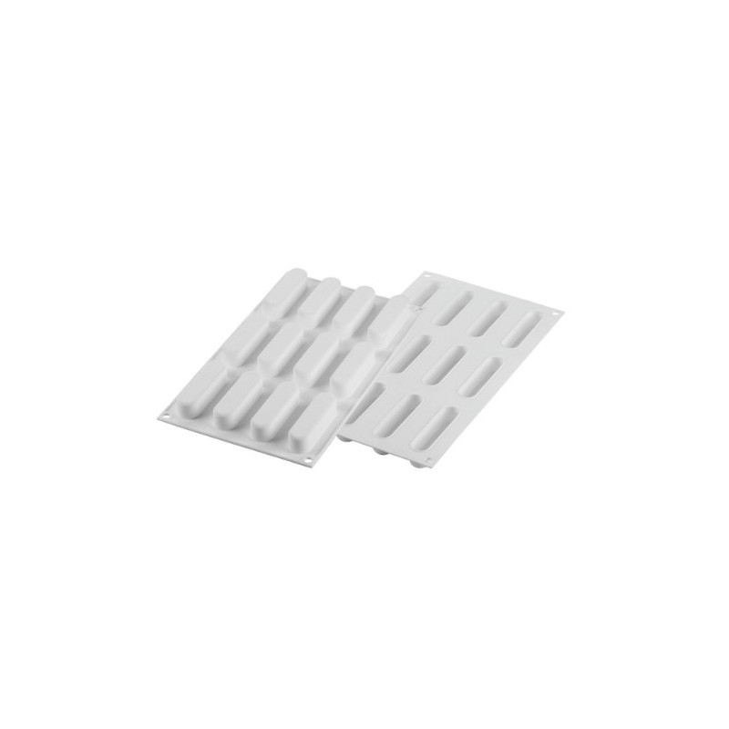 PLAQUE SILICONE 300X175 - 12 mini éclairs caroline 83x23xht21 - 30ml