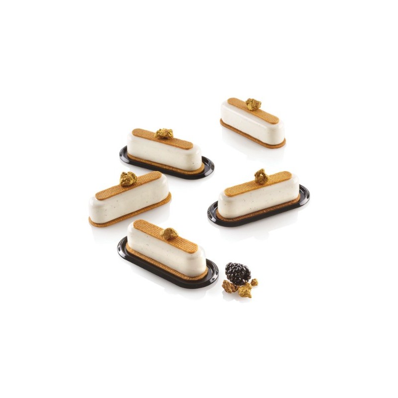 PLAQUE SILICONE 300X175 - 12 mini éclairs caroline 83x23xht21 - 30ml