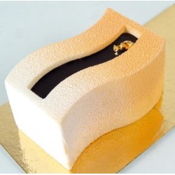 PLAQUE SILICONE 600X400 - 25 rectangles vagues 80x45xht40 mm - 130ml