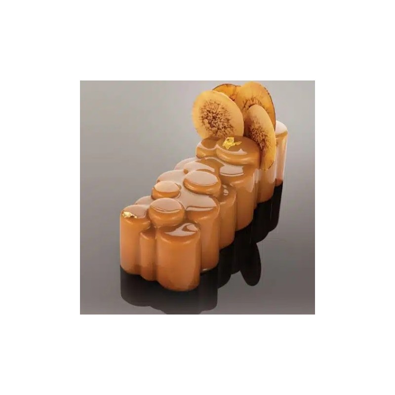 MOULE SILICONE BUCHE - Décor coin 250x80xht77 mm - 1200ml