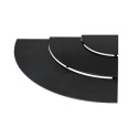 ESCALIER NOIR 1/4 ROND - 800x800x ht 65 mm - 3 niveaux