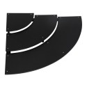 ESCALIER NOIR 1/4 ROND ECO - 800x800x ht 65 mm - 3 niveaux