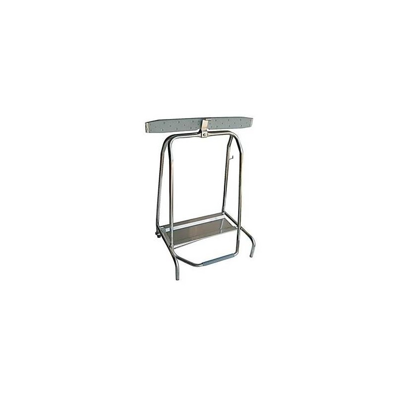 SUPPORT SAC POUBELLE A PINCE sans couvercle - socle inox