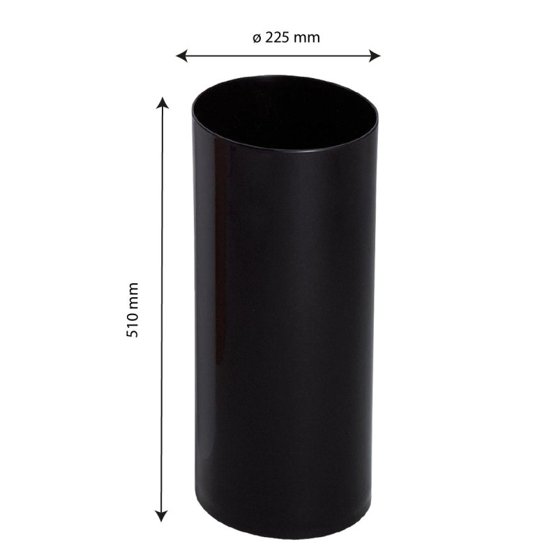 POUBELLE / PORTE PARAPLUIES PLASTIQUE CAP 20 L - NOIR - Ø225 HT 510