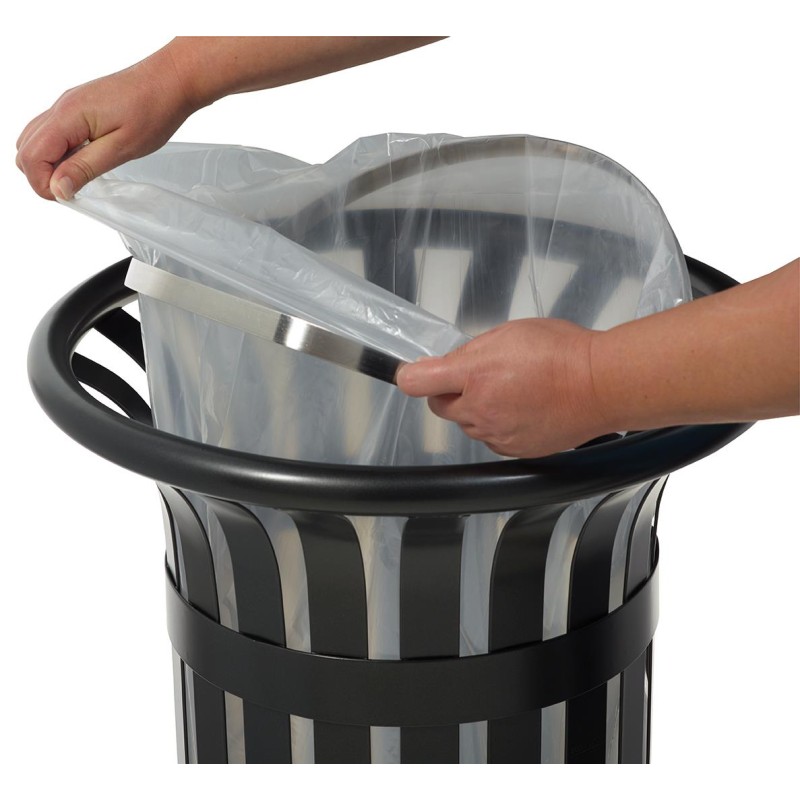 POUBELLE TULIPE GRIS MANGANESE pour sac 100 litres