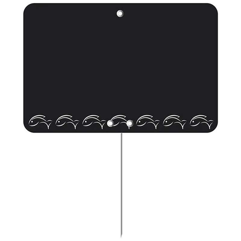 ETIQUETTE POISSONNERIE PVC NOIR ARDOISE - neutre (le lot de 10)