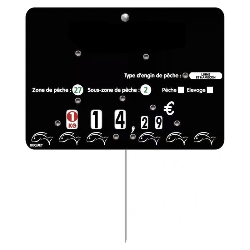 ETIQUETTE POISSON BLACK FISH