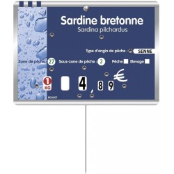 ETIQUETTE POISSON METALLIC