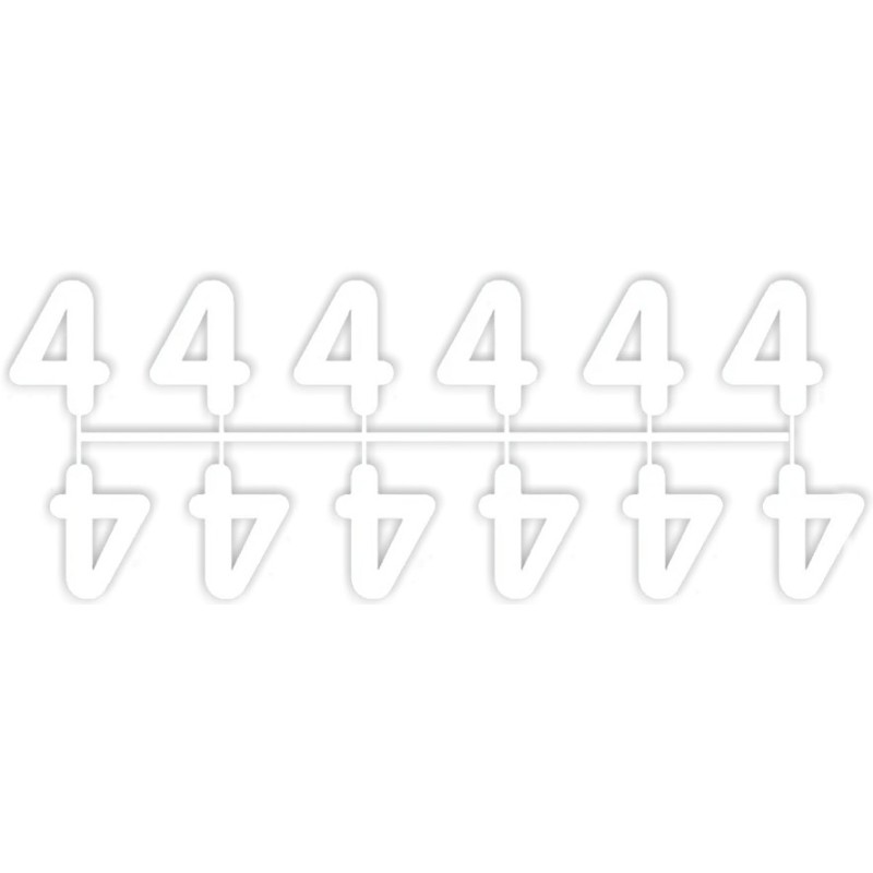 POCHETTE DE 10 BARRETTES DE 12 CHIFFRES (de 0 à 9) - BLANC