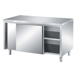 MEUBLE INOX PORTES COULISSANTES