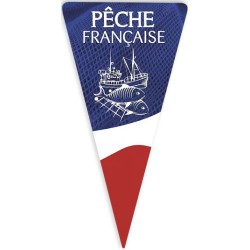 TRIANGLE "pêche française" 10x19 cm  (lot de 10)