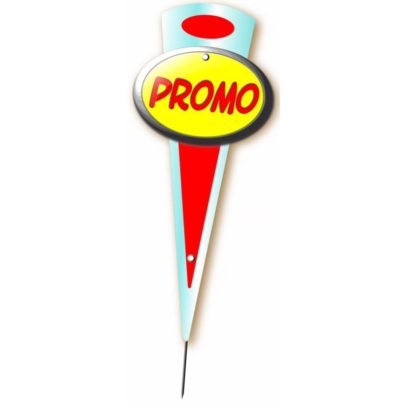 MAXI FLECHE "promotion rouge" 10x24 cm (lot de 10)