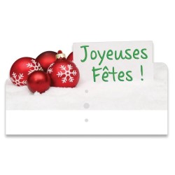 SURMONTOIR POUR ETIQUETTE JOYEUSES FETES 95x55 mm (lot de 10)