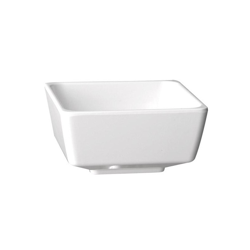 SALADIER MELAMINE CARRE ARRONDI UNICOLORE