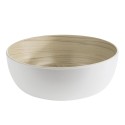 SALADIER ROND BOMBE MELAMINE IMITATION BOIS