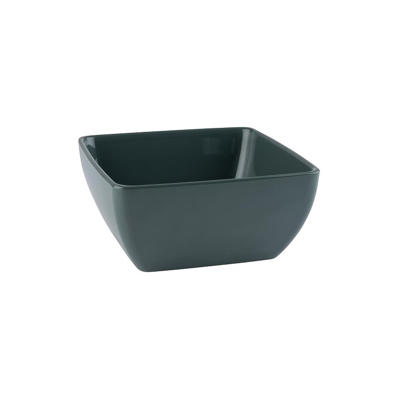 SALADIER MELAMINE CARRE VERT OLIVE - 250x250 ht 120 mm (3.8L)