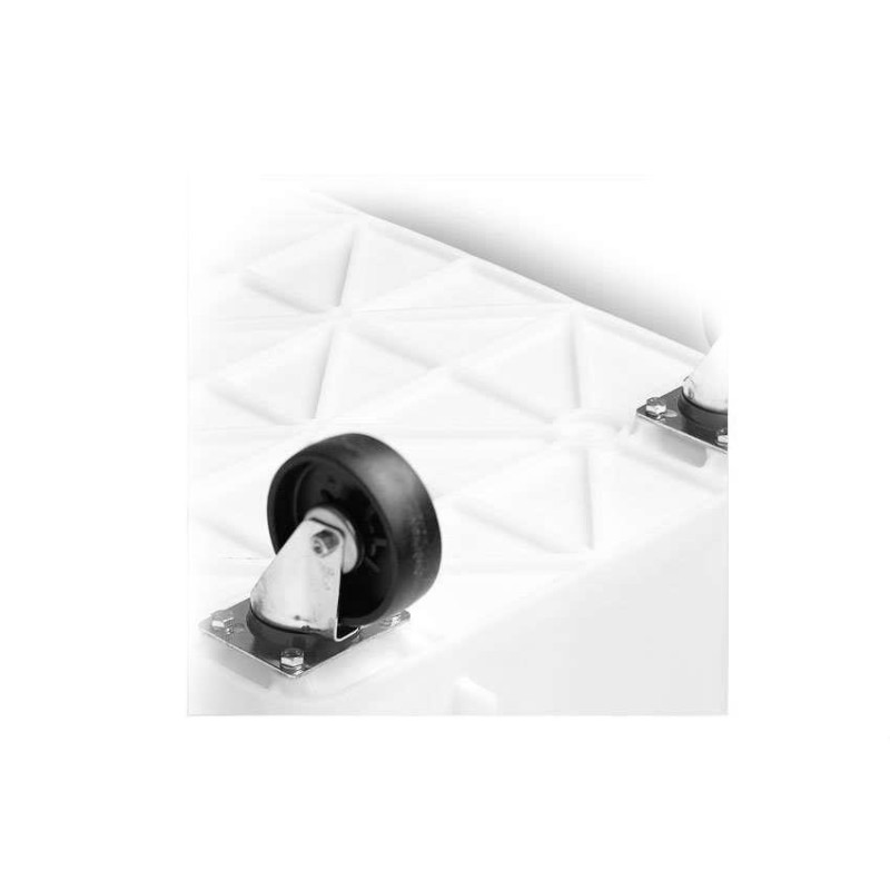 BAC PLASTIQUE ROULANT 140L - roues zinguée - 800x600xht 550