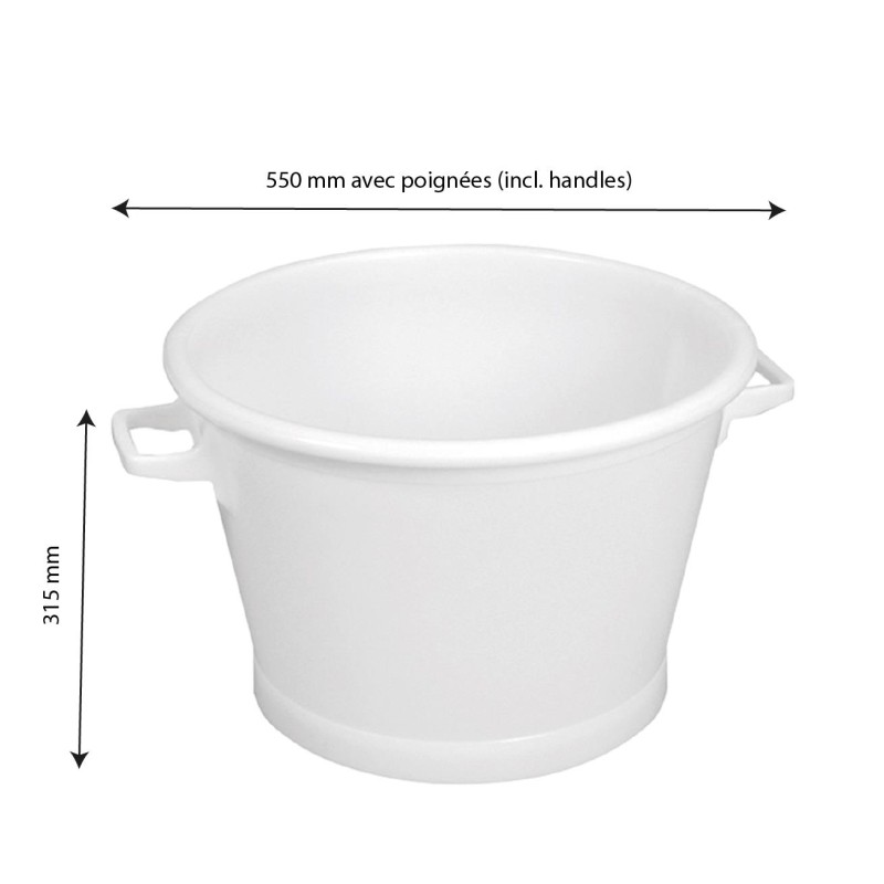 BAQUET ROND EMBOITABLE AVEC POIGNEES