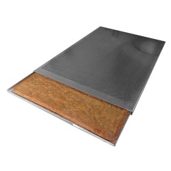 PLAQUE ALU SPECIALE FEUILLETAGE 600X400 coulissante perforée (x2)