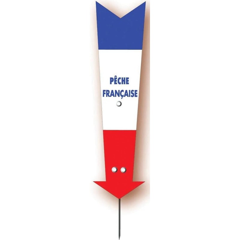 MAXI FLECHE "pêche française tricolore" 5x22 cm (lot de 10)