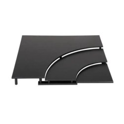 ESCALIER NOIR "ARENA" - 800x800x ht 45 mm