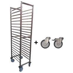 ECHELLE INOX GN 1/1 ROUES INOX