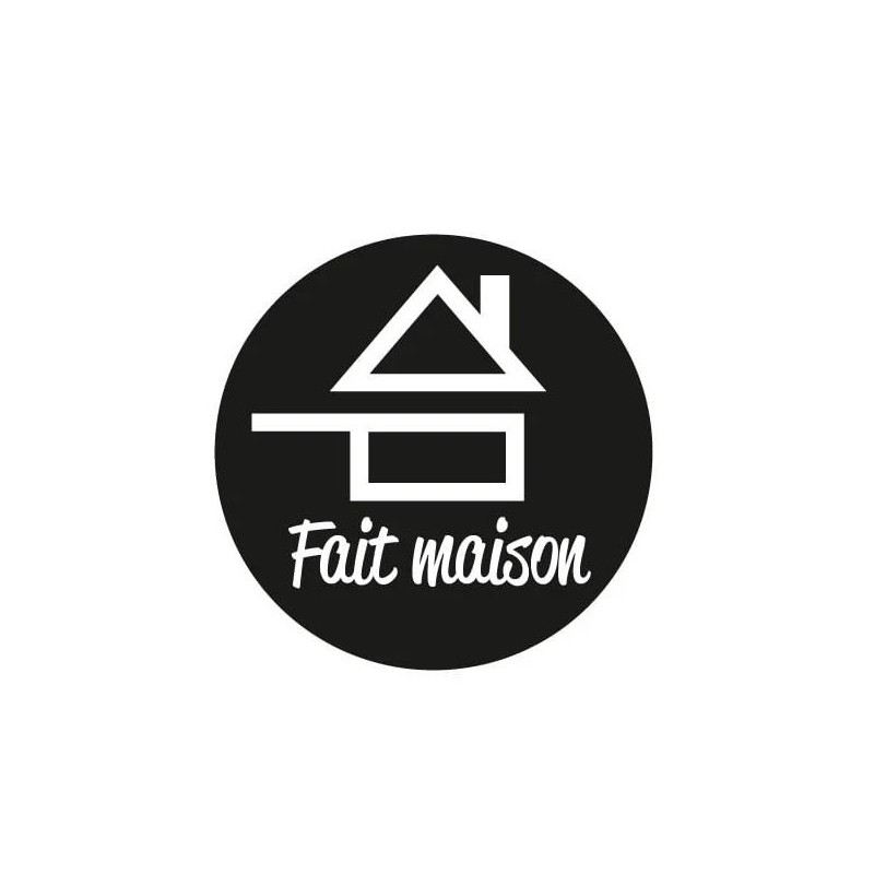 POCHETTE 120 STICKERS ADHESIF "FAIT MAISON" - Ø 29 mm