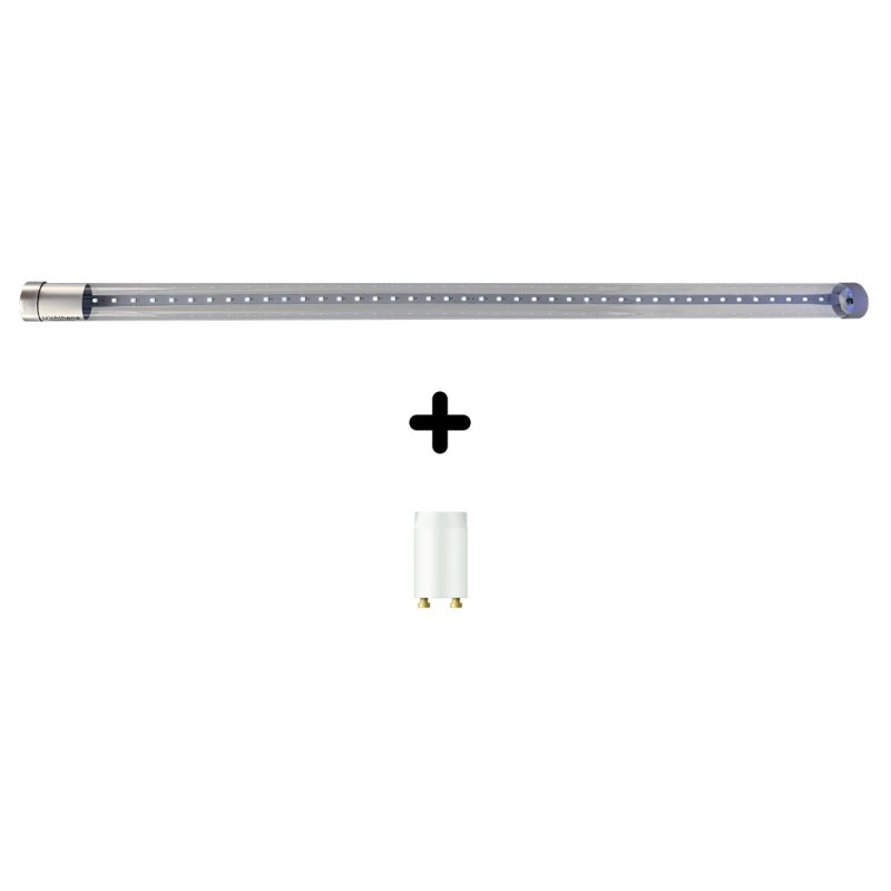 TUBE LED 9 W pour destructeur - 60 cm (sans les picots) + STARTER