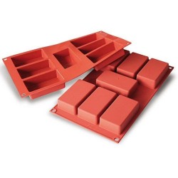 PLAQUE SILICONE 300X175 - 7 rectangles 87x48xht24 mm - 97ml