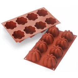 PLAQUE SILICONE 300X175 - 8 charlottes Ø 70xht41.5 mm - 102ml