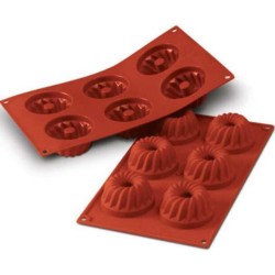 PLAQUE SILICONE 300X175 - 6 kougloffs Ø 75xht41.5 mm - 100ml