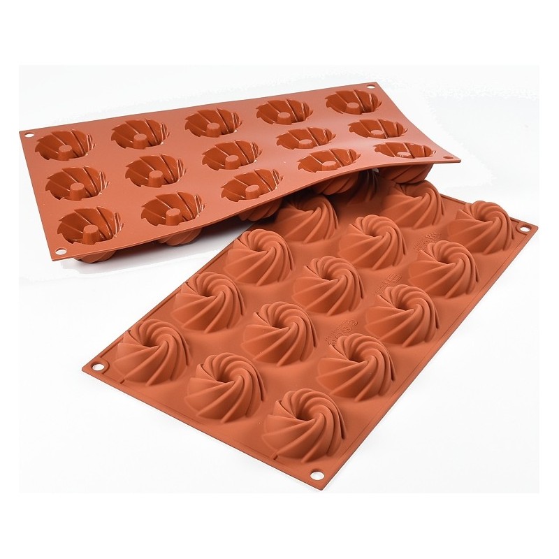 PLAQUE SILICONE 300X175 - 15 swirl Ø 47.5xht20 mm - 16ml