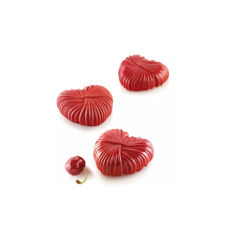 PLAQUE SILICONE 300X175 - 6 cœurs lovely 82.6x74xht35 mm - 110 ml