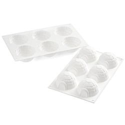 PLAQUE SILICONE 300X175 - 6 igloos 75x70xht42 mm - 115ml