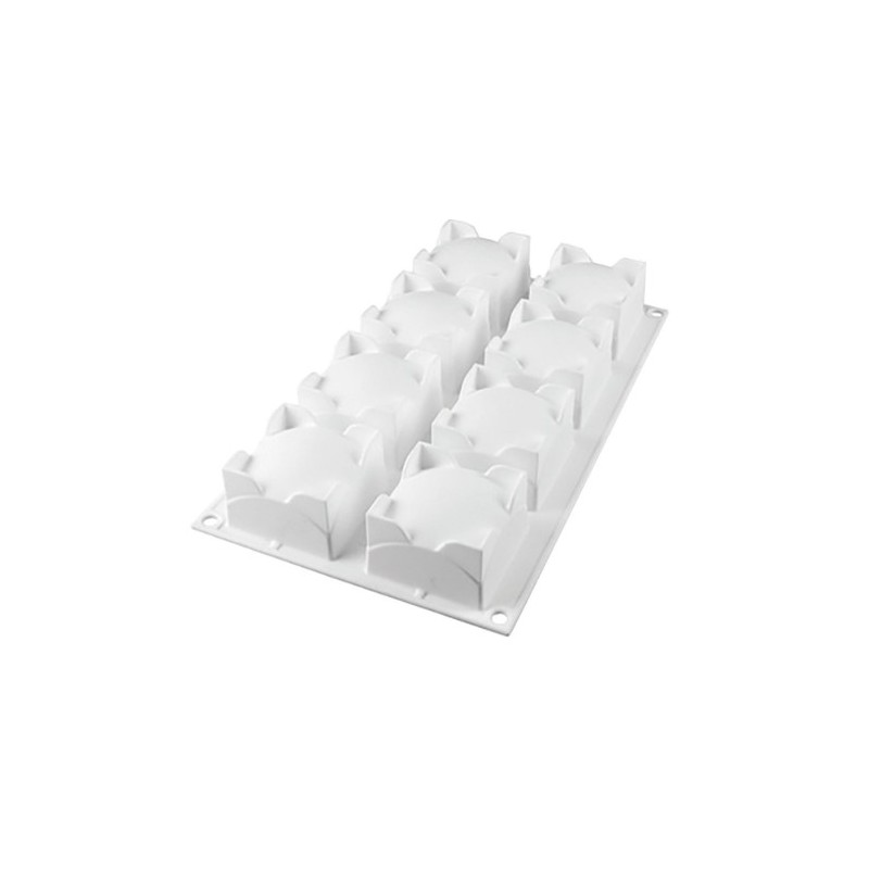 PLAQUE SILICONE 300X175 - 8 carrés sphères 60x60xht39 mm - 110ml
