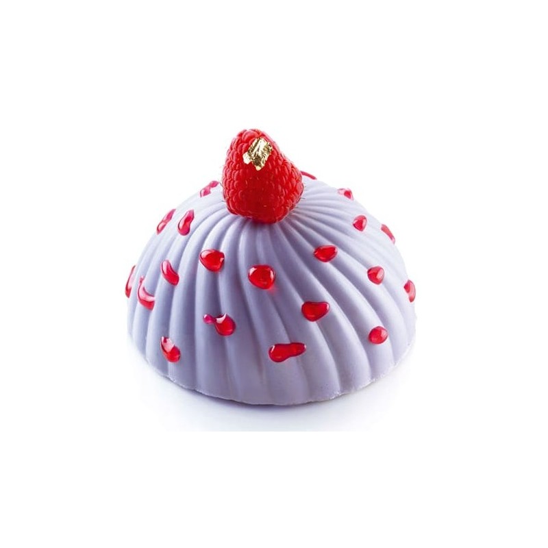 PLAQUE SILICONE 300X175 - 6 demi sphères vrillée Ø 75xht37.5 - 110ml