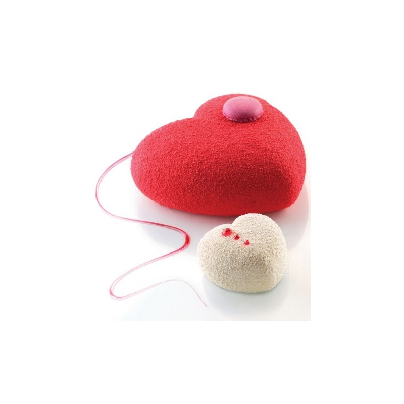 PLAQUE SILICONE 300X175 - 8 cœurs bombés amorini 63.5x65xht39 - 100ml