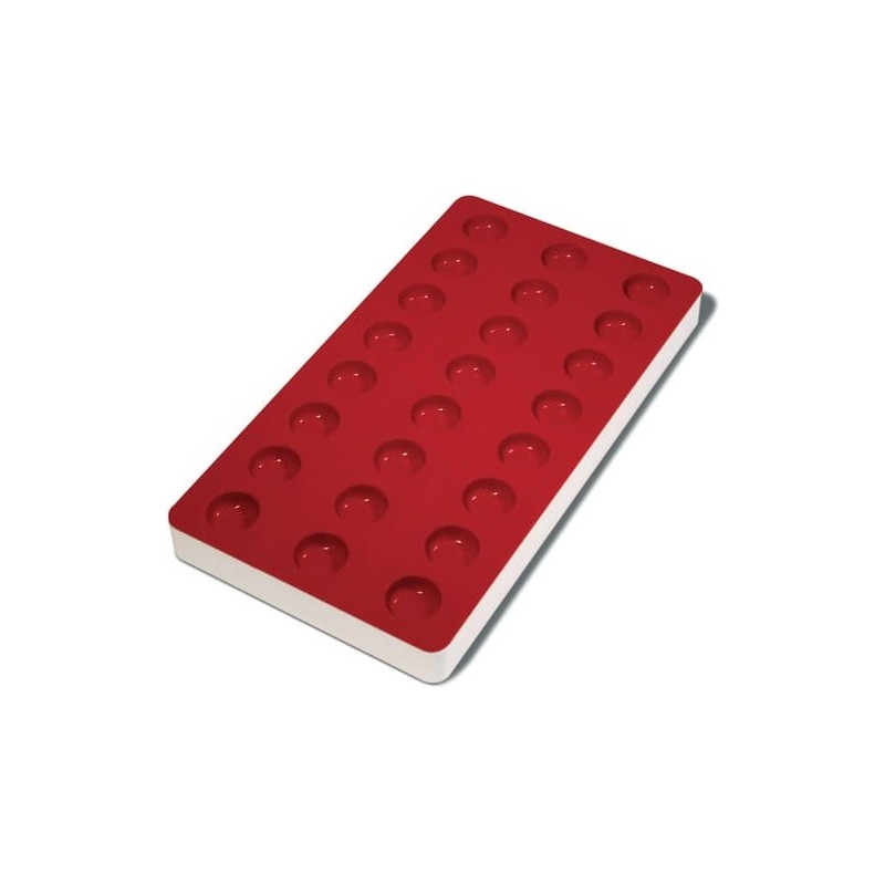 PLAQUE SILICONE 180X335 - Pâte de fruit demi sphère Ø 27xht13.5 - 7ml