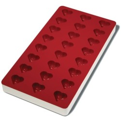 PLAQUE SILICONE 180X335 - Pâte de fruit coeur 34x30xht18 mm - 8ml