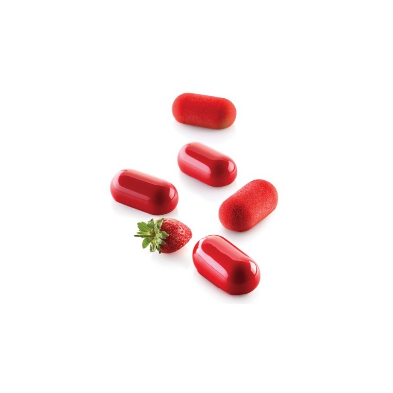 PLAQUE SILICONE 300X175 - 8 mini ovales bombés 58x29xht23 mm - 30ml