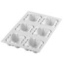 PLAQUE SILICONE 300X175 - 6 mini nuages carrés 71x71xht34 mm - 120ml