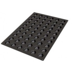 PLAQUE SILICONE 600X400 - 60 muffins mignons Ø 40xht20 mm - 25ml