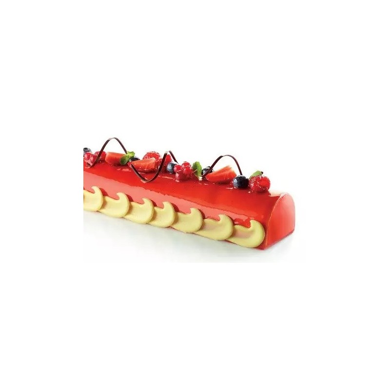 PLAQUE SILICONE 600X400 - 4 bûches rondes 495x80xht63 mm - 2137ml