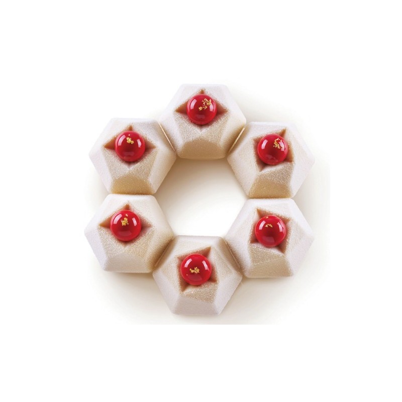 KIT PLAQUE SILICONE 300X175 - 6 cosmos Ø 65xht60 mm - 105ml