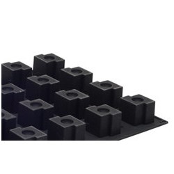 PLAQUE SILICONE 600X400 - 24 cubes tekno 58x50xht50 mm - 115ml