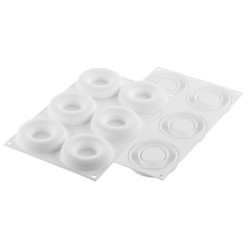 PLAQUE SILICONE 300X175 - 6 savarins promise Ø 85xht20 mm - 65ml